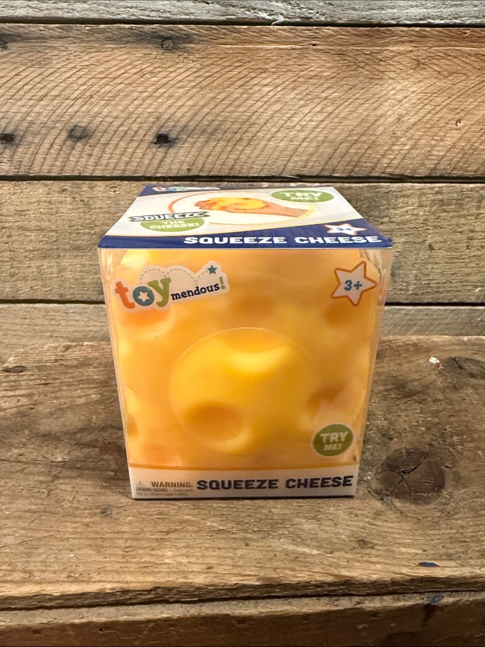 Yellow Squeeze Cheese Squishy Toy for Kids